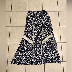 MINKPINK Floral Black Maxi Skirt